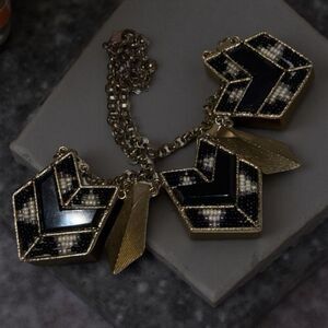 Vintage Beaded Necklace Faux Stones Coustume Jewlery B13